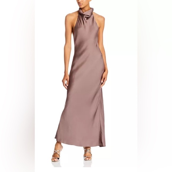 Anine Bing Eliana Silk Cowl Neck Dress size Large NWT - Picture 7 of 16